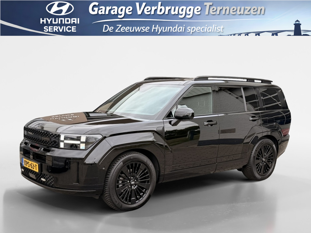 Hyundai Santa Fe 1.6 t-gdi phev black line 6 zits | elek. trekhaak | full options | leder | captain seats