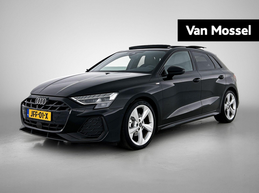 Audi A3 sportback 35 tfsi s edition | 2x s-line | panoramadak | sonos | matrix | sfeerverlichting | stoelverwarming | virtual cockpit | apple carplay / android auto | cruise control | climate control | 18" lichtmetalen velgen |