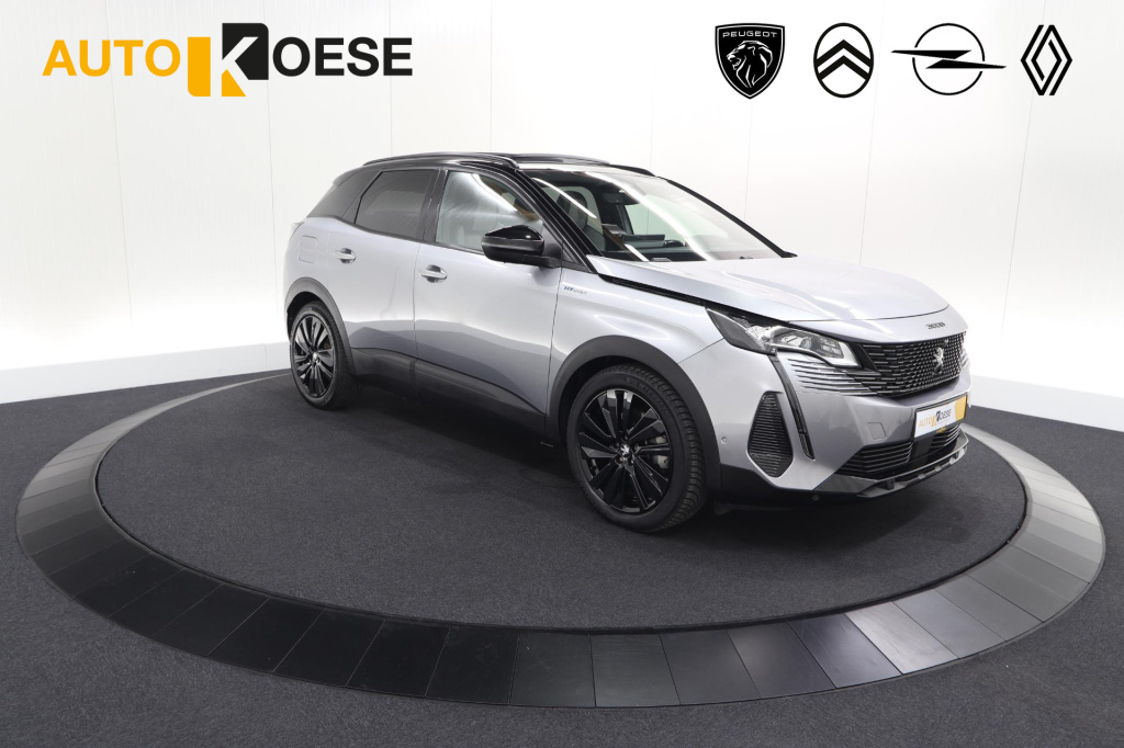 Peugeot 3008 1.6 hybrid4 300 blue lease gt | adaptieve cruise control | trekhaak | alcantara bekleding | panoramadak