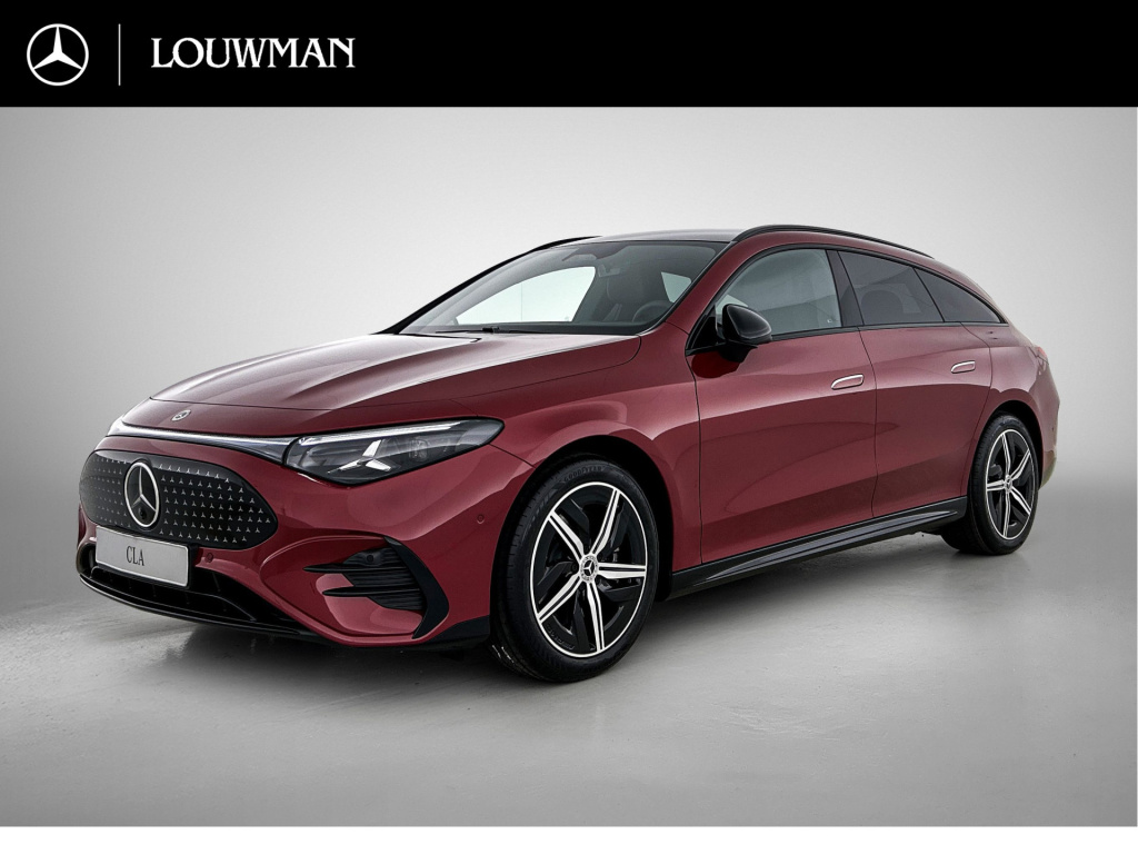 Mercedes-Benz Cla shooting brake 250+ business solution amg 85 kwh | winterpakket | nightpakket | trekhaak | vast panoramadak | sportstoelen | massagefunctie | 18 inch vijfspaaks lichtmetalen amg-velgen |