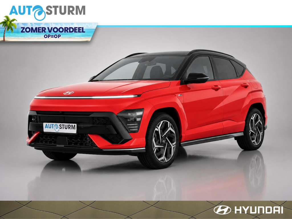 Hyundai Kona 1.6 gdi hev n line soultronic orange!