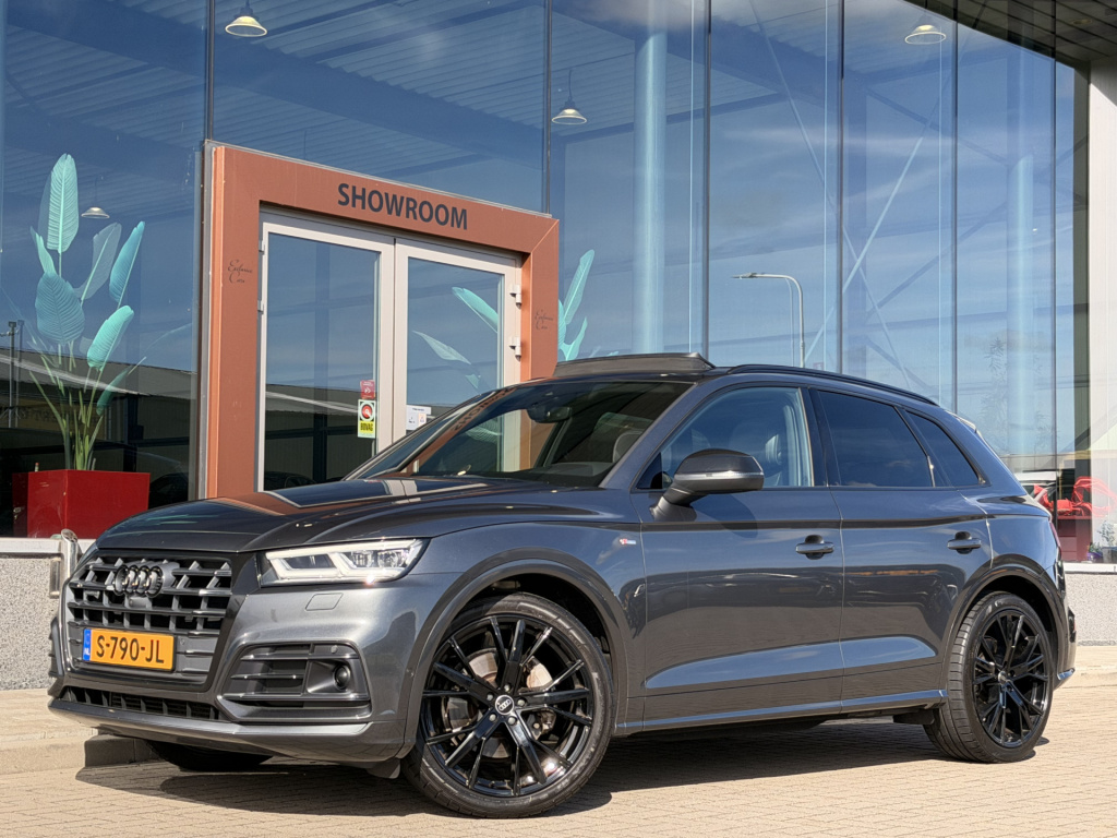Audi Q5 2.0 tfsi quattro s-line | luchtvering | b&o | pano | leder | 360 | head-up | stoelverwarming v+a | apple carplay |