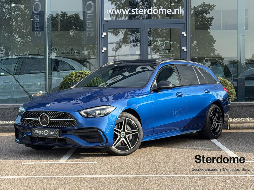 Mercedes-Benz C-Klasse estate 300 e amg line l panoramadak l led l mbux l distronic l nivea regeling l smart phone integratie l sfeer verlichting l camera l airco l augmented reality l