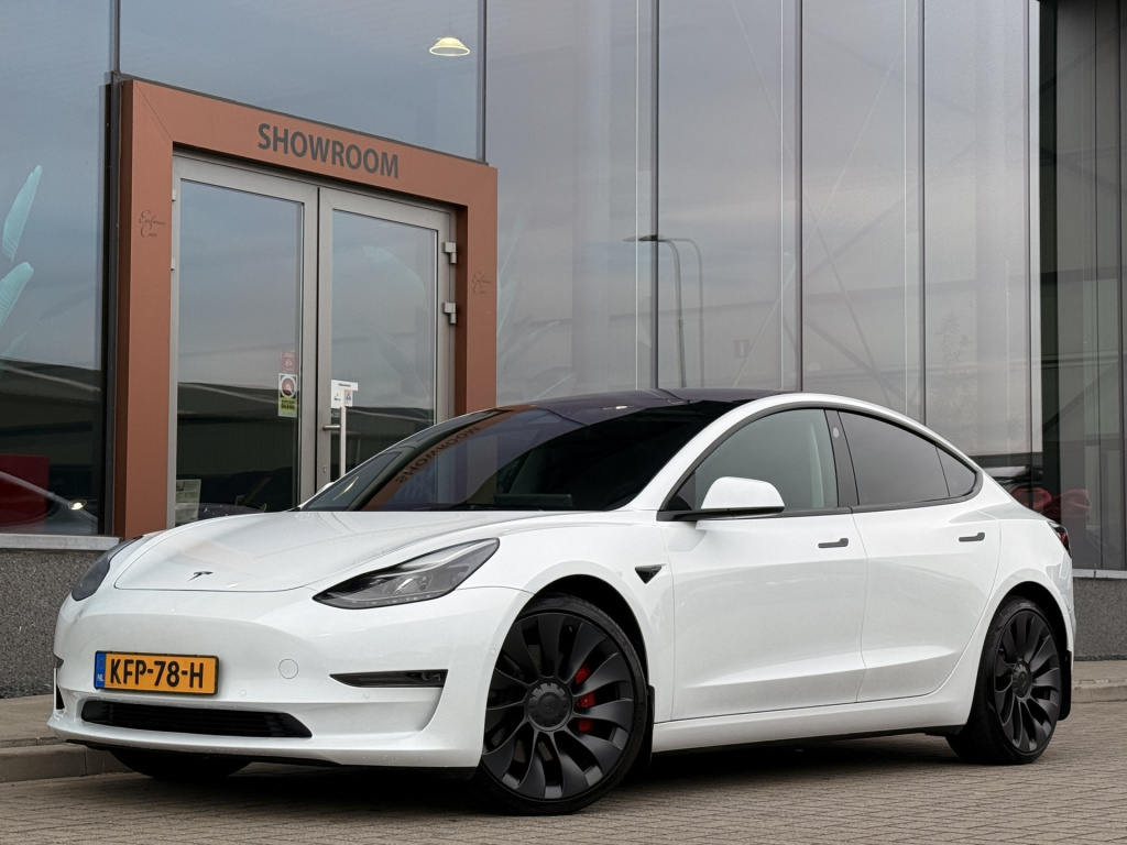 Tesla Model 3 long range awd dual motor 75 kwh | acc | panoramadak | stoelverwarming v+a | leder | 20 inch |